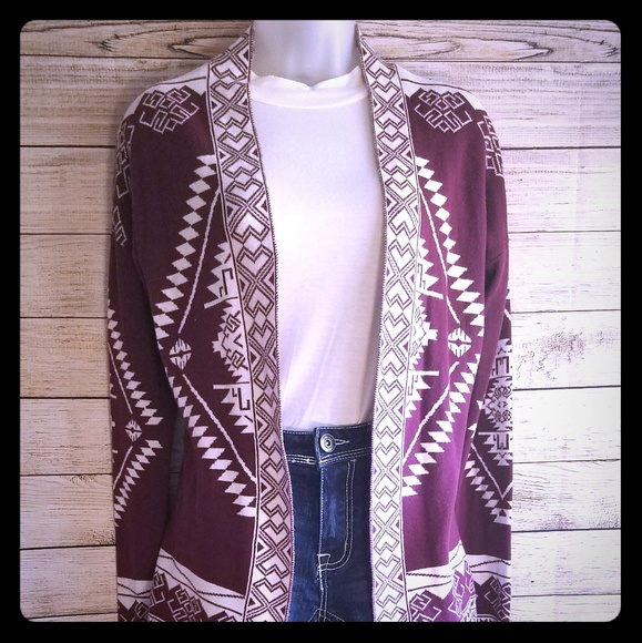 Pink Republic Sweaters - Pink Republic Atzec Print Cardigan